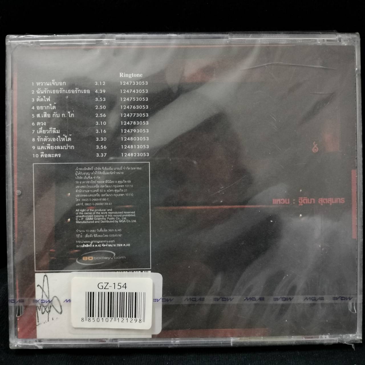 แหวน ฐิติมา – Red Hot / กล่องร้าว / ปกเจาะ / แผ่นซีล