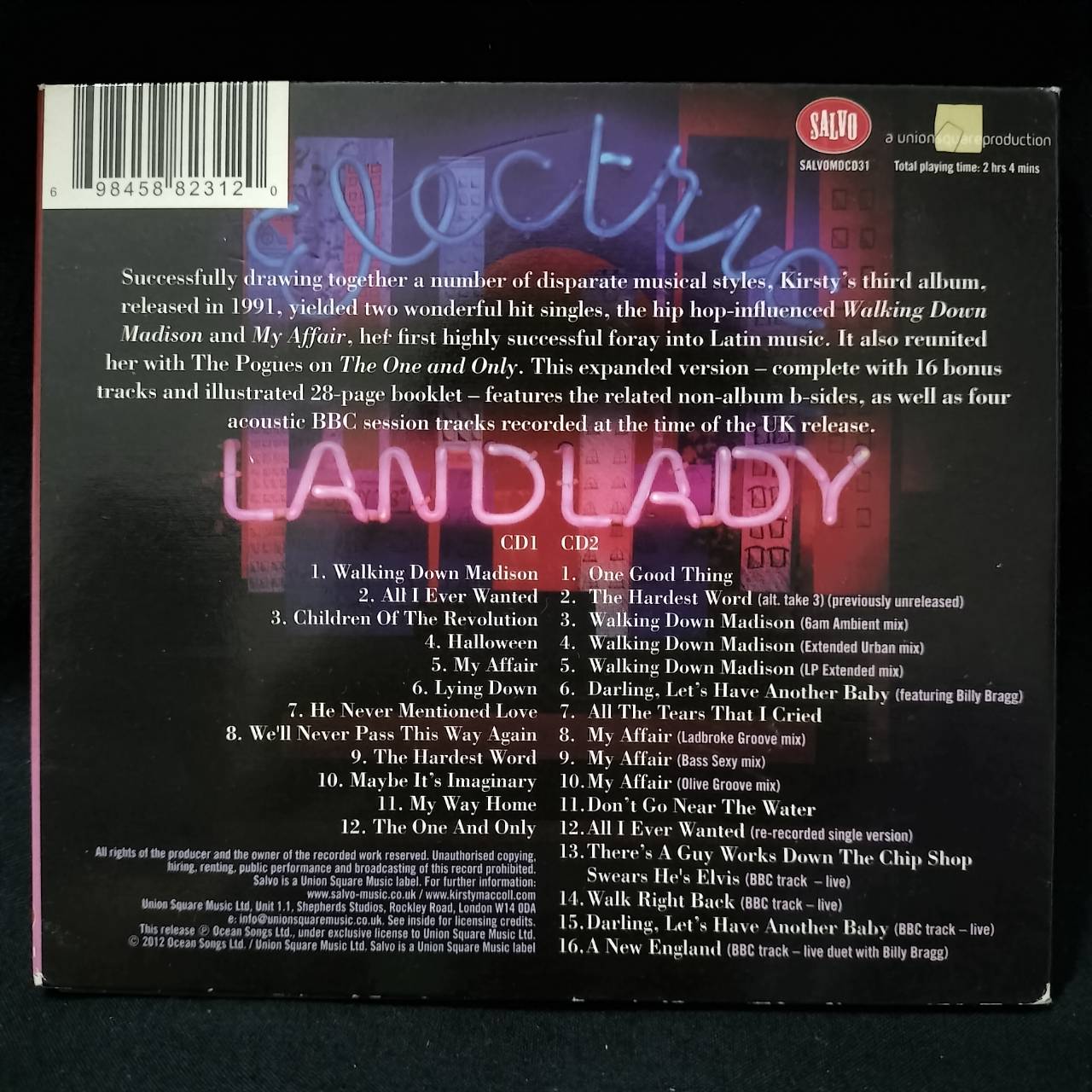 Kirsty MacColl – Electric Landlady / EU / 2CD / แผ่นสภาพนางฟ้า