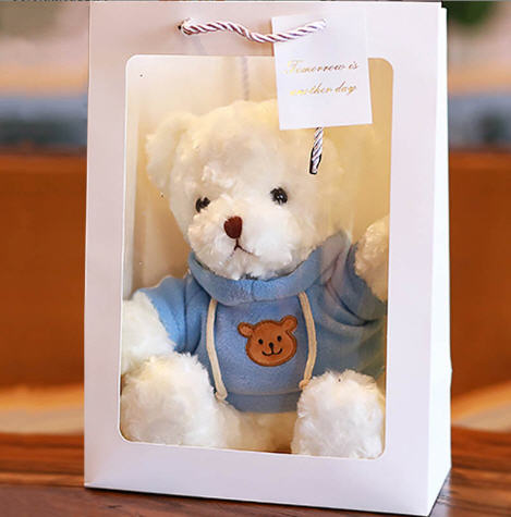 รับผลิต,ตุ๊กตาหมี+ถุงใส่+ไฟ,ตุ๊กตาหมีปักโลโก้,ตุ๊กตาหมี,ตุ๊กตาหมีของขวัญ,30cm