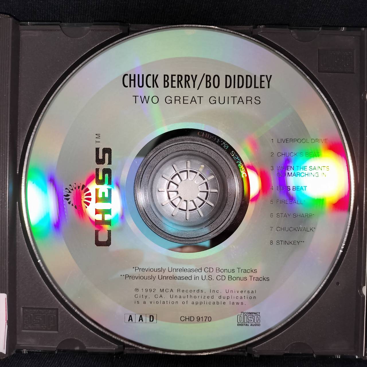 Bo Diddley / Chuck Berry – Two Great Guitars / USA / ปกเจาะ / แผ่นสวย