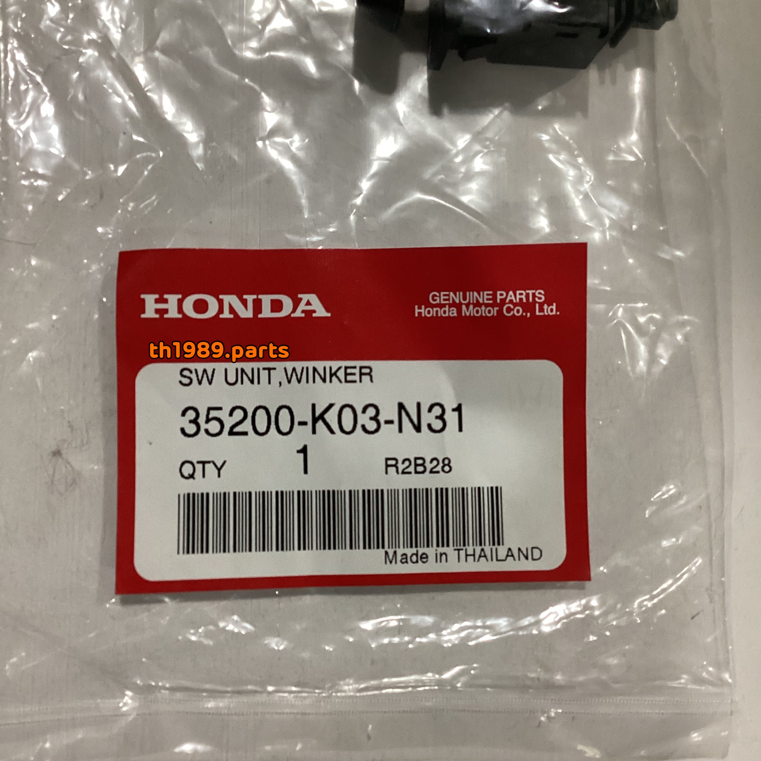 35200-K03-N31 ชุดสวิทช์ไฟเลี้ยว WAVE110I 2019-2022 , CLICK125i 2015-2019 , ZOOMER-X 2016-2019 (TOYO DENSO) อะไหล่แท้ HONDA