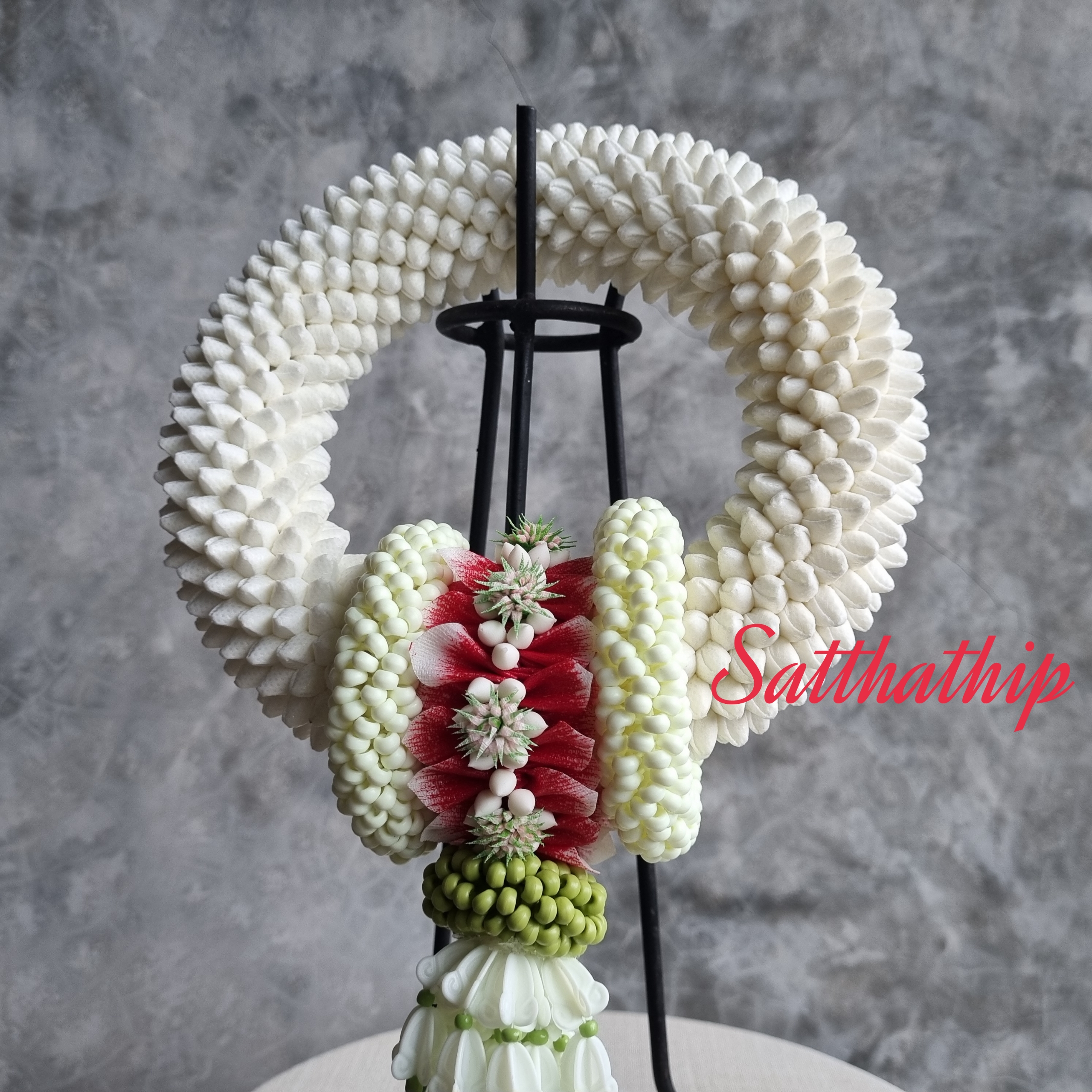 พวงมาลัยดอกพุด - พวงมาลัยดอกพุดประดิษฐ์ - พวงมาลัยประดิษฐ์