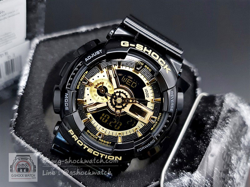 CASIO G-SHOCK นาฬิกาข้อมือ นาฬิกากันน้ำ นาฬิกาของแท้ ประกันศูนย์ CMG 1 ปี รุ่น GA-110GB-1A