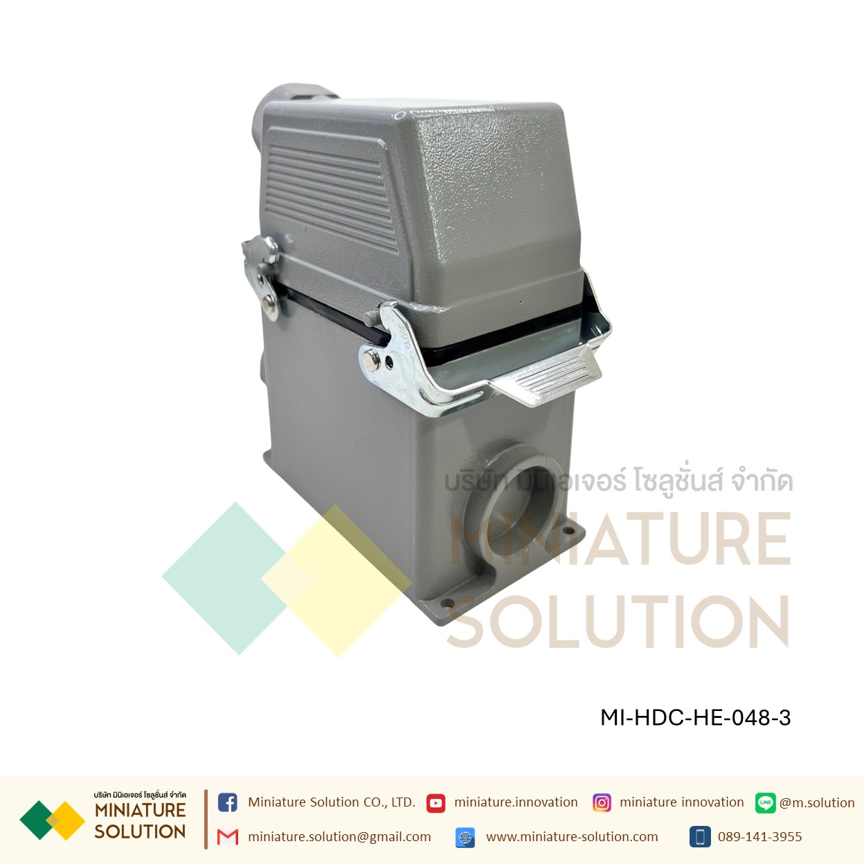 ปลั๊กเชื่อมต่อใช้สำหรับงานหนัก Heavy Duty Connectors Power แบบขันสกรู16A 500V HDC-HE-4/6/10/16/20/24/32/48 3 ช่อง