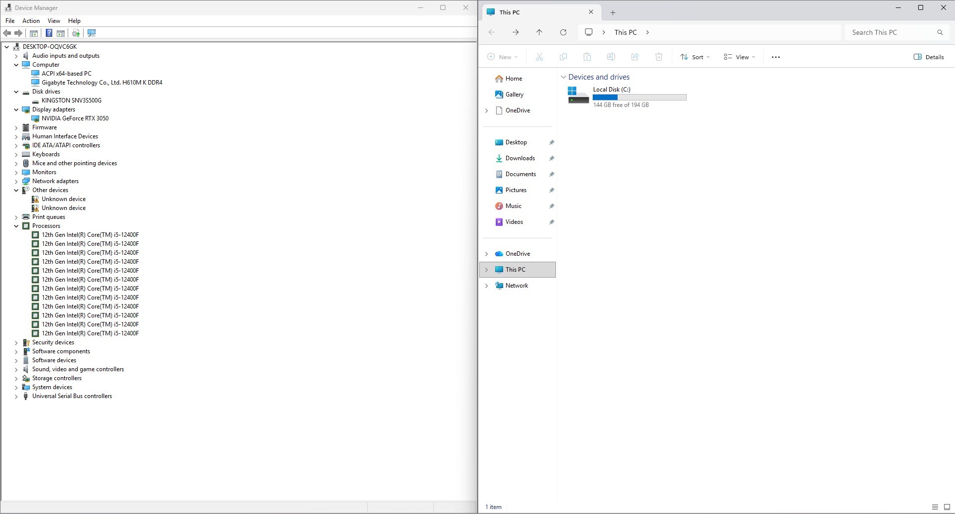 PC ประกอบ Core i5-12400F/Ram 16 GB/NVIDIA GeForce RTX 3050