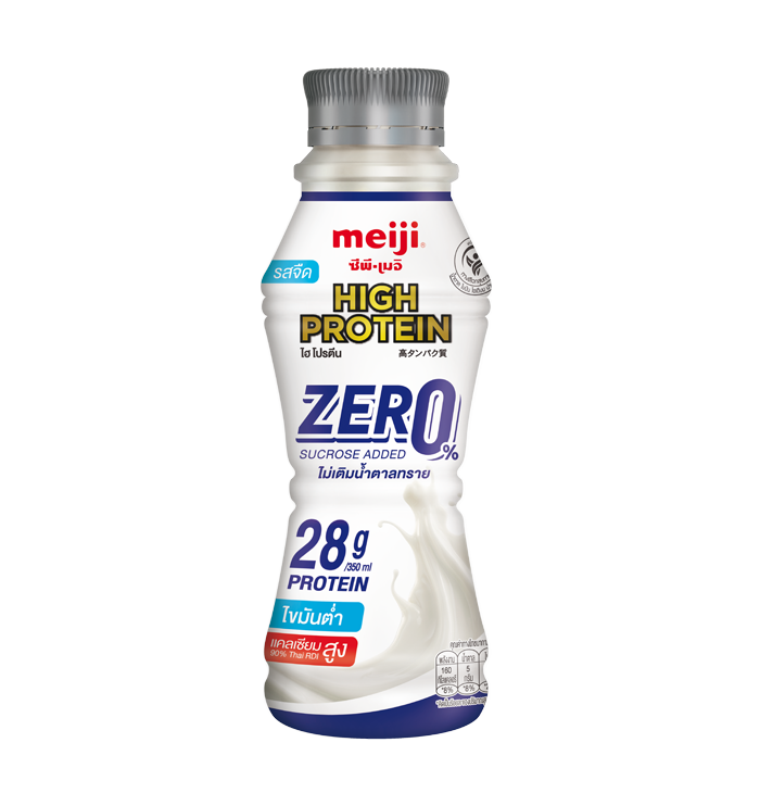 เมจิ นมสด ไฮโปรตีน รสจืด Meiji High Protein Plain 350 cc. (02-8735)