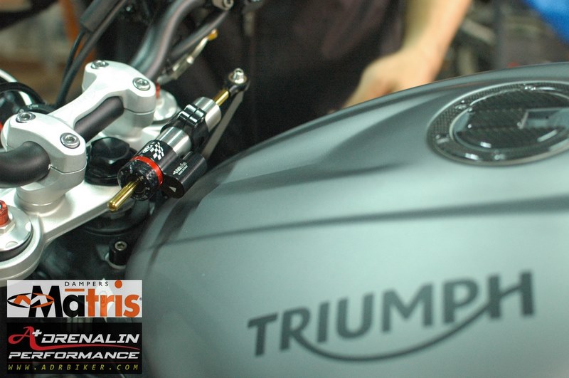 กันสะบัด Matris Dampers พร้อมขาจับ สำหรับ Triumph Street Triple 765 และ 675
