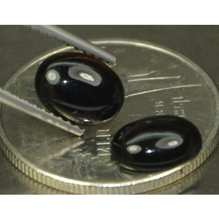 พลอยสปิเนล (Black Spinel) 1.85 กะรัต 2 ชิ้น