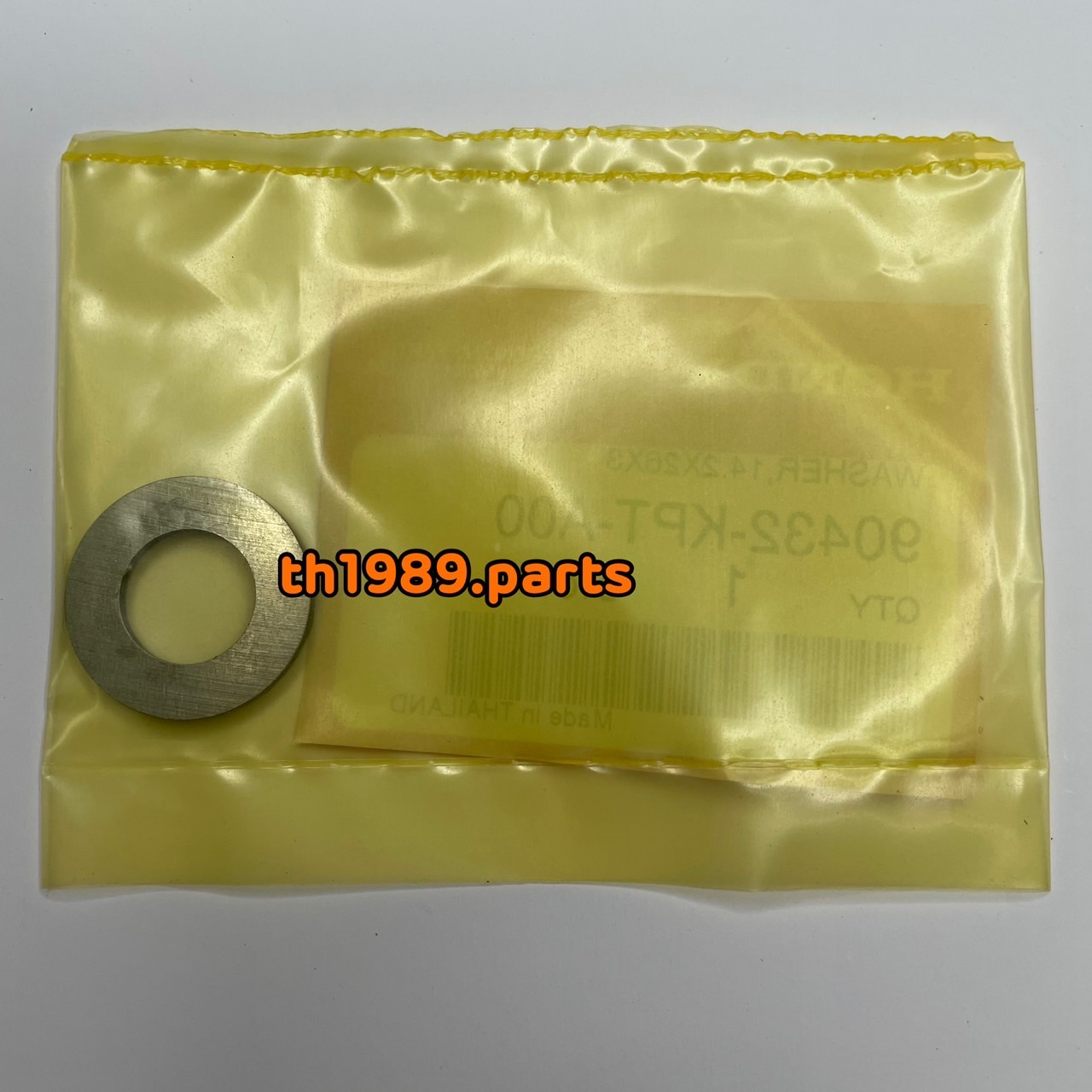 90432-KPT-A00 แหวนรอง เรือนคลัทช์ตัวกลาง 14.2x26x3 WAVE125i 2012-2020 , MSX125SF 2016-2020 , WAVE110I 2021-2022 อะไหล่แท้ HONDA