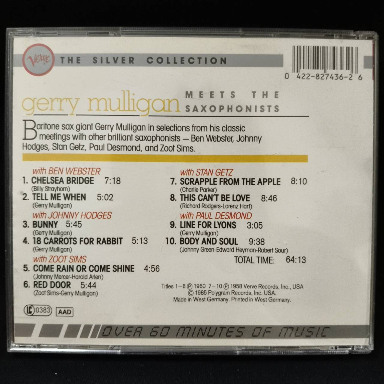 Gerry Mulligan – Gerry Mulligan Meets The Saxophonists (The Silver Collection) / GERMANY / แผ่นเป็นรอย