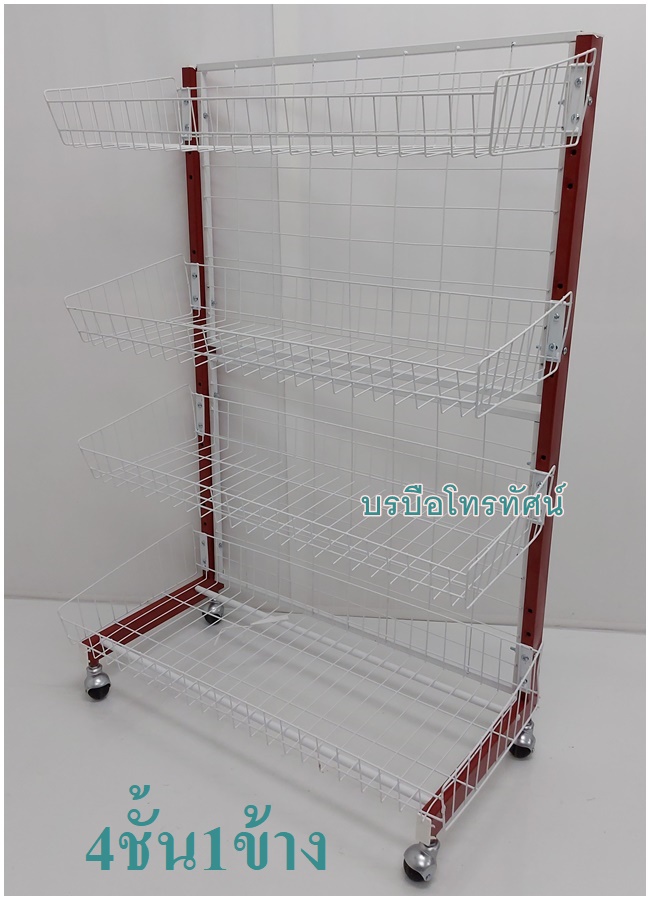 ชั้นมินิมาร์ท ชั้นวางสินค้า ชั้นตะกร้า ชั้นหน้ากว้าง ชั้นเหล็ก ชั้นตะกร้ามีล้อ