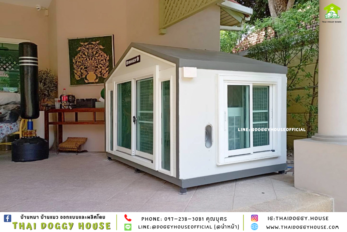 บ้านหมา รองรับการติดแอร์ แบบบ้าน 𝐍𝐨𝐫𝐝𝐢𝐜 𝐬𝐭𝐲𝐥𝐞