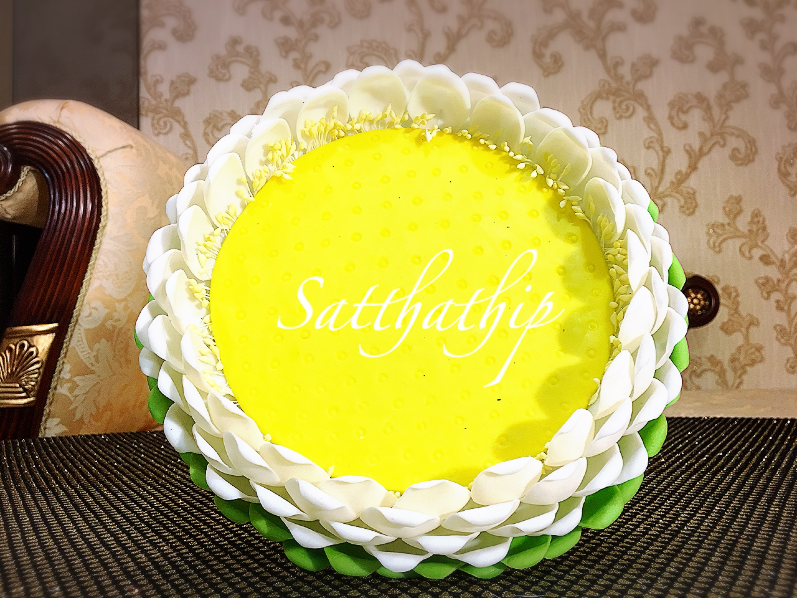 ถาดดอกชบา ประดิษฐ์จากดิน/ ฐานดอกชบา ประดิษฐ์จากดิน/ ดอกชบา-Hibiscus Tray