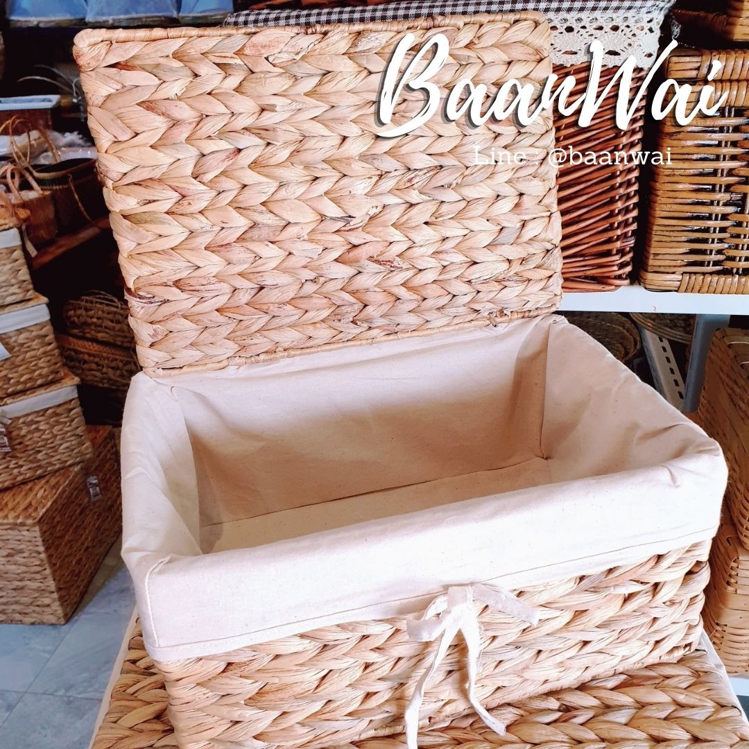 กล่องใส่ของ กล่องผักตบชวา ลิ้นชัก ลิ้นชักผักตบชวา (New)