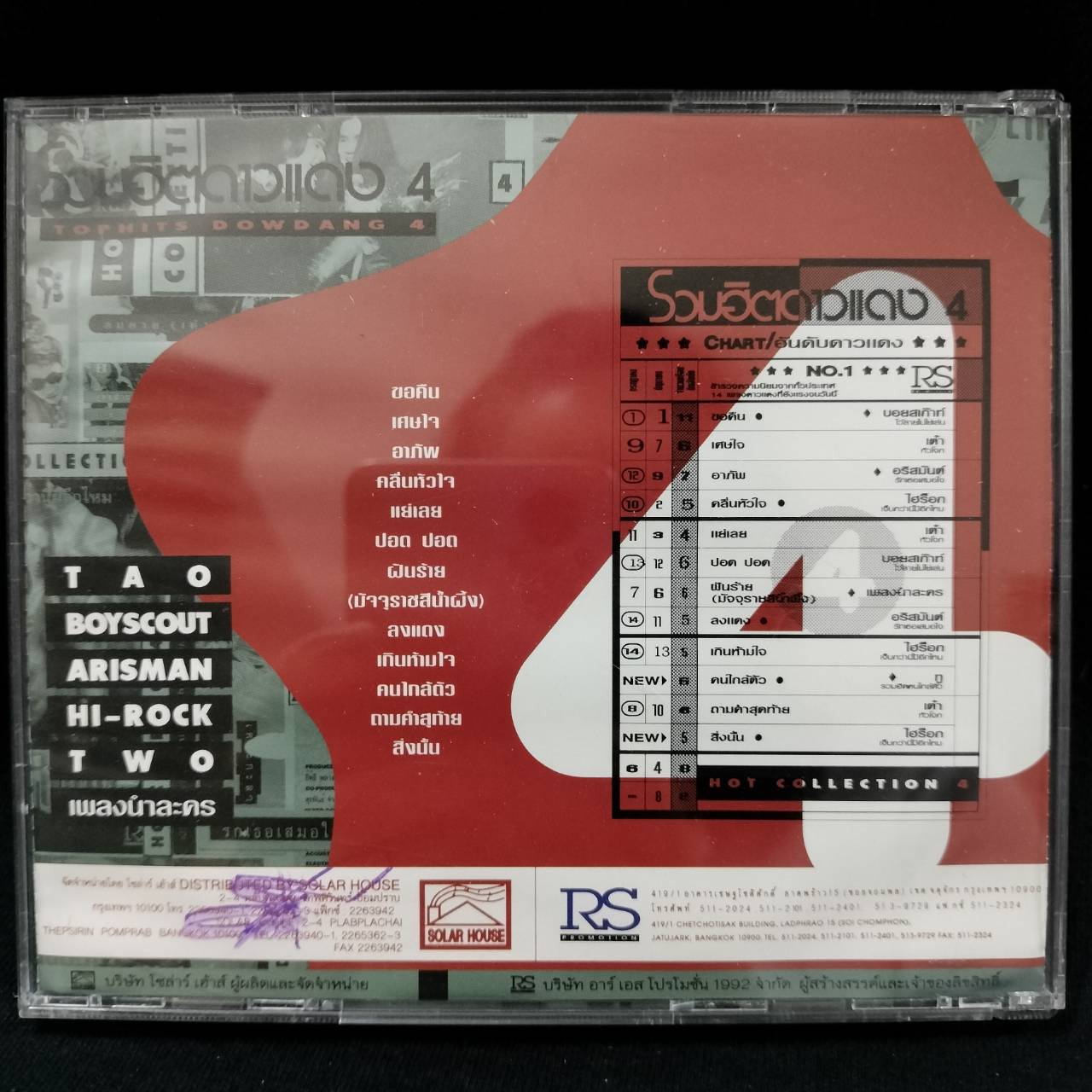 RS – รวมฮิตดาวแดง 4 / โค้ด GENCD / แผ่นดี
