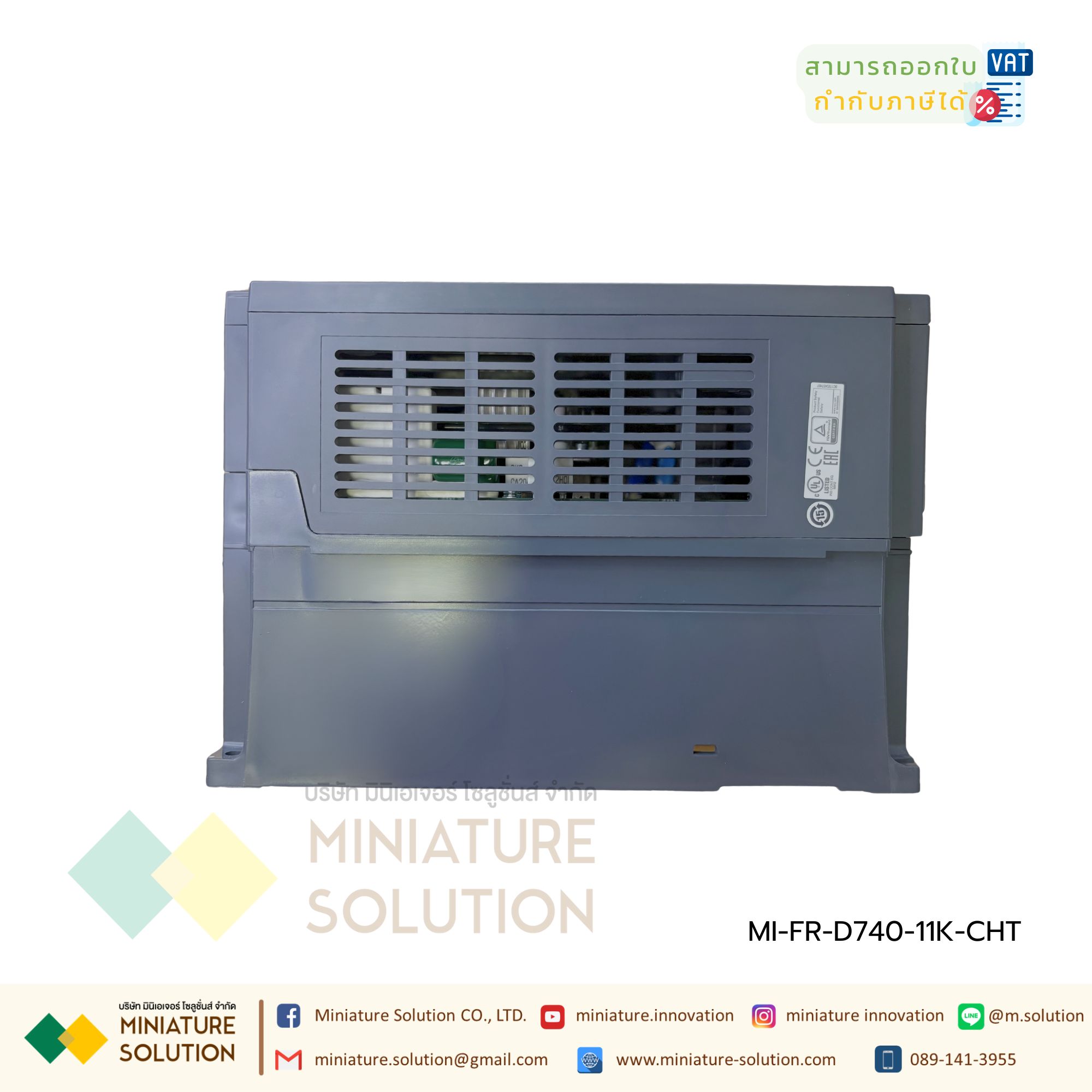 Mitsubishi FR-D740-11K-CHT Inverter 11KW Input 3-Phase 380-480VAC Output 3-Phase 380-480VAC 0.2-400Hz D700 Series อินเวอร์เตอร์ มิตซูบิชิ เครื่องควบคุมความเร็วรอบมอเตอร์ 2 แรงม้า