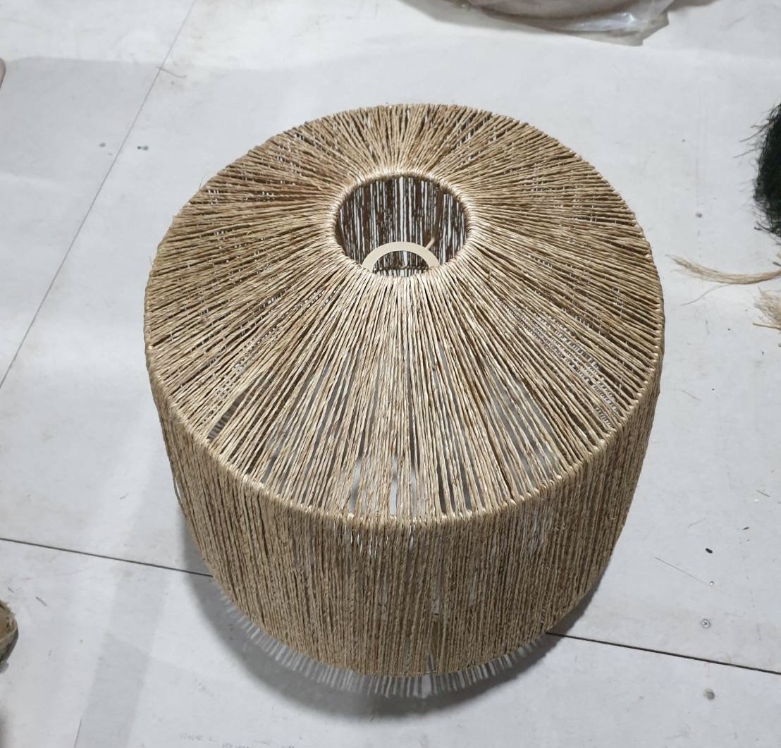 โคมไฟเชือกสาน สไตล์มินิมอล ทรงถัง ขนาด 40 * 45 cm