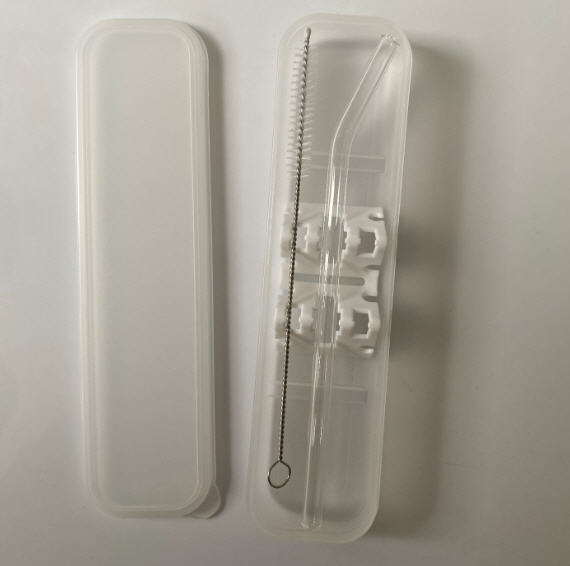 ชุดหลอดพกพา+แปรง,หลอดใสพร้อมแปรง