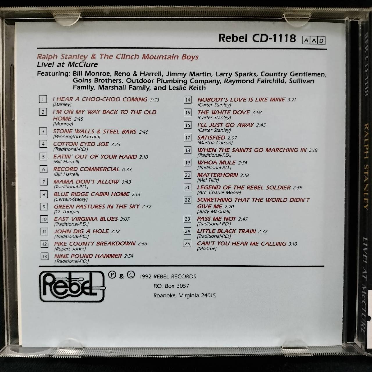 Ralph Stanley And The Clinch Mountain Boys – Live! At McClure, Virginia / USA / แผ่นสวย