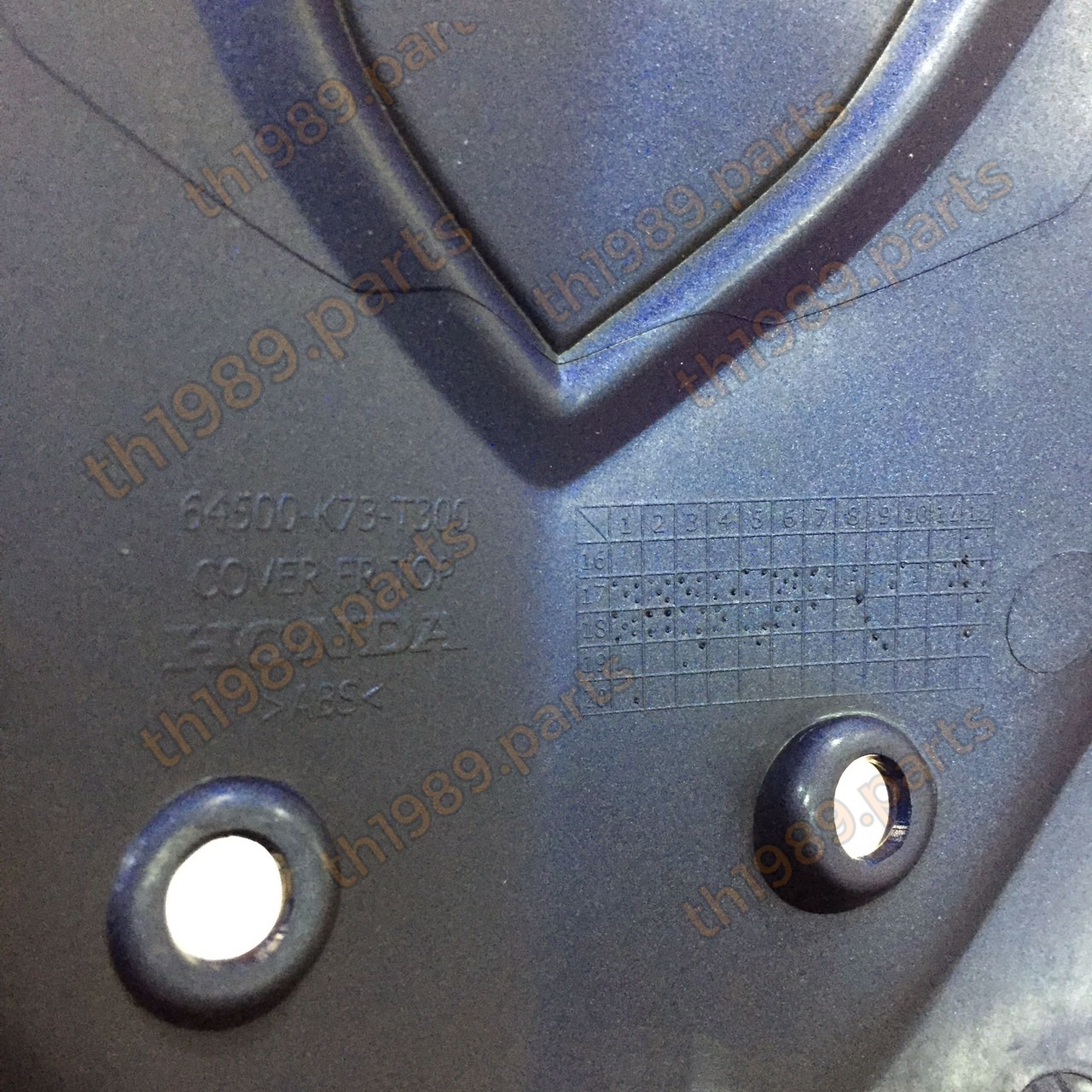 64500-K73-T30ZB ฝาครอบด้านหน้า ฝาปิดแตร WAVE125I 2016 สีน้ำเงิน PB407P อะไหล่แท้ HONDA