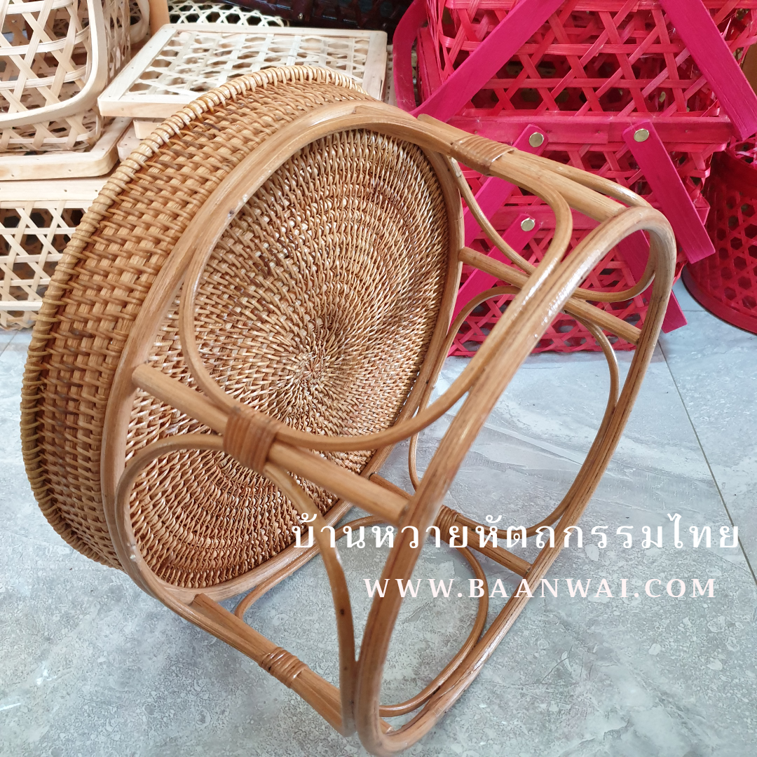 ขันโตกหวายแท้ 12 นิ้ว รุ่นใหม่