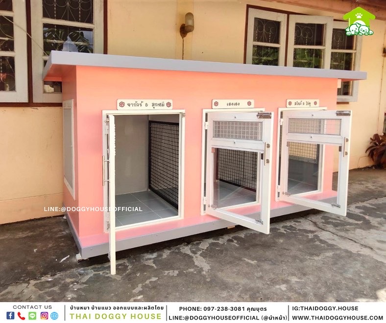 บ้านหมา 3ประตู แบบบ้าน Box Style