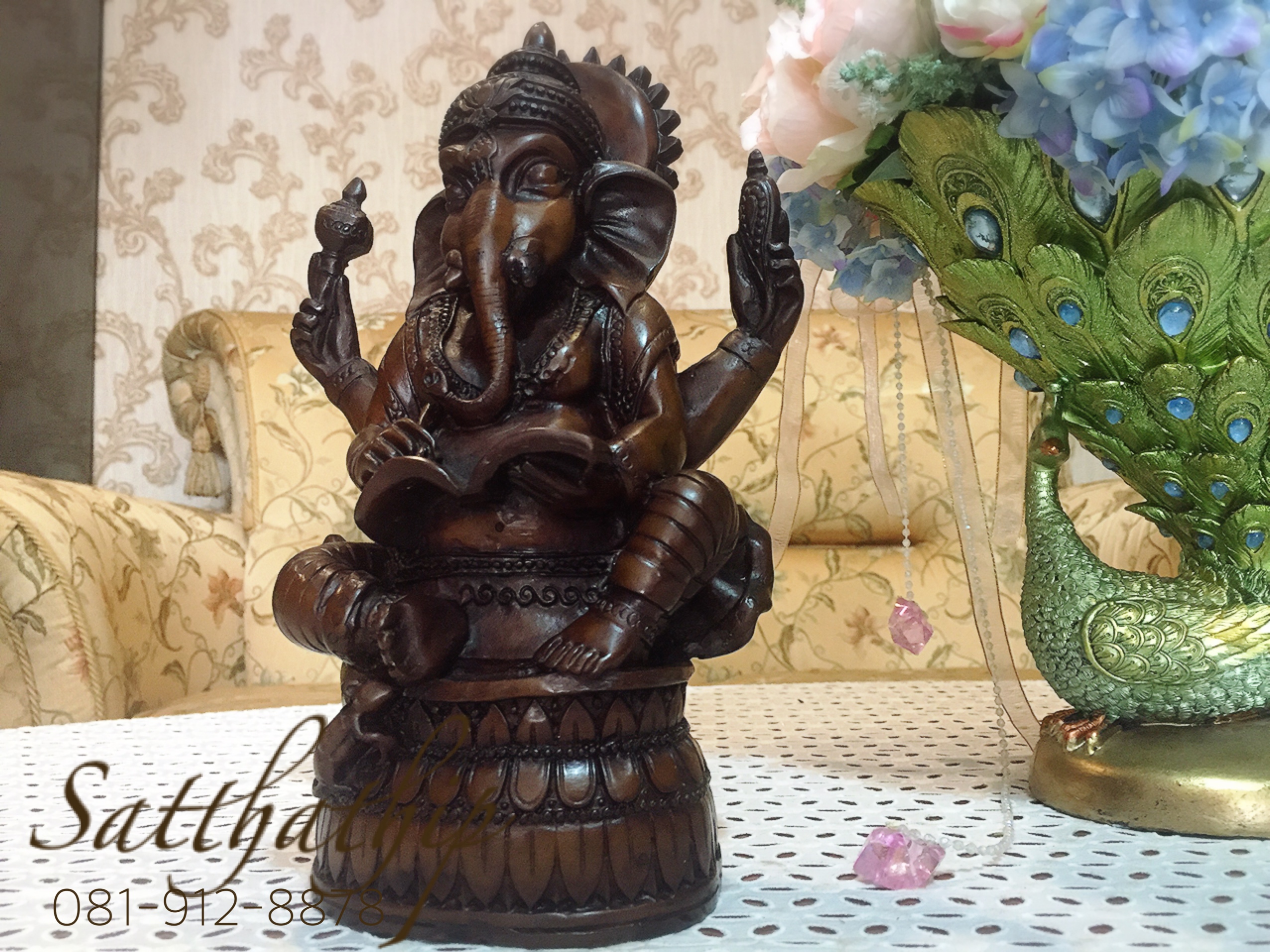 [สินค้าหมด - sold out***] พระพิฆเณศ ปางอ่านหนังสือ (เรซิ่น) - Ganesha: Lord of Success