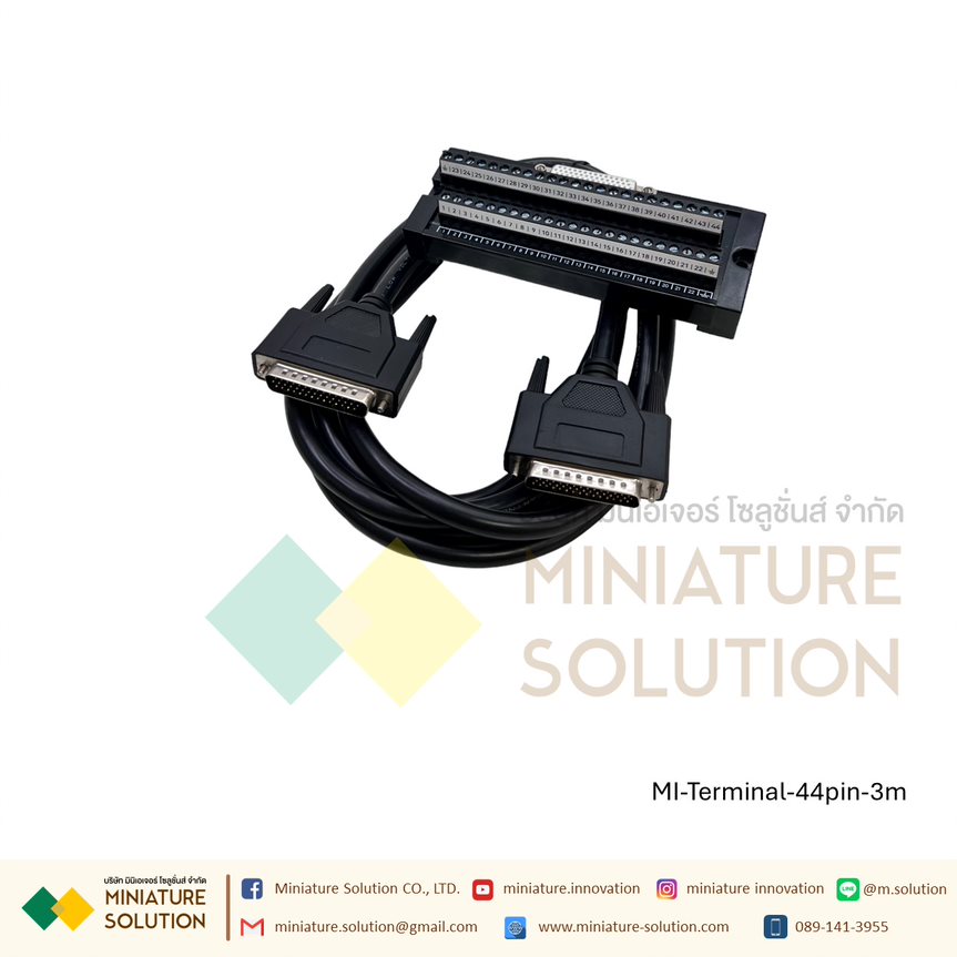 CN1(44Pin/DB44-Female)-Terminal Blocks DB44(Male)-to-DB44(Male) Cable servo driver relay terminal block สาย พร้อม เทอร์มินอล Terminal block + 3m data cable TS-020 TZQBX