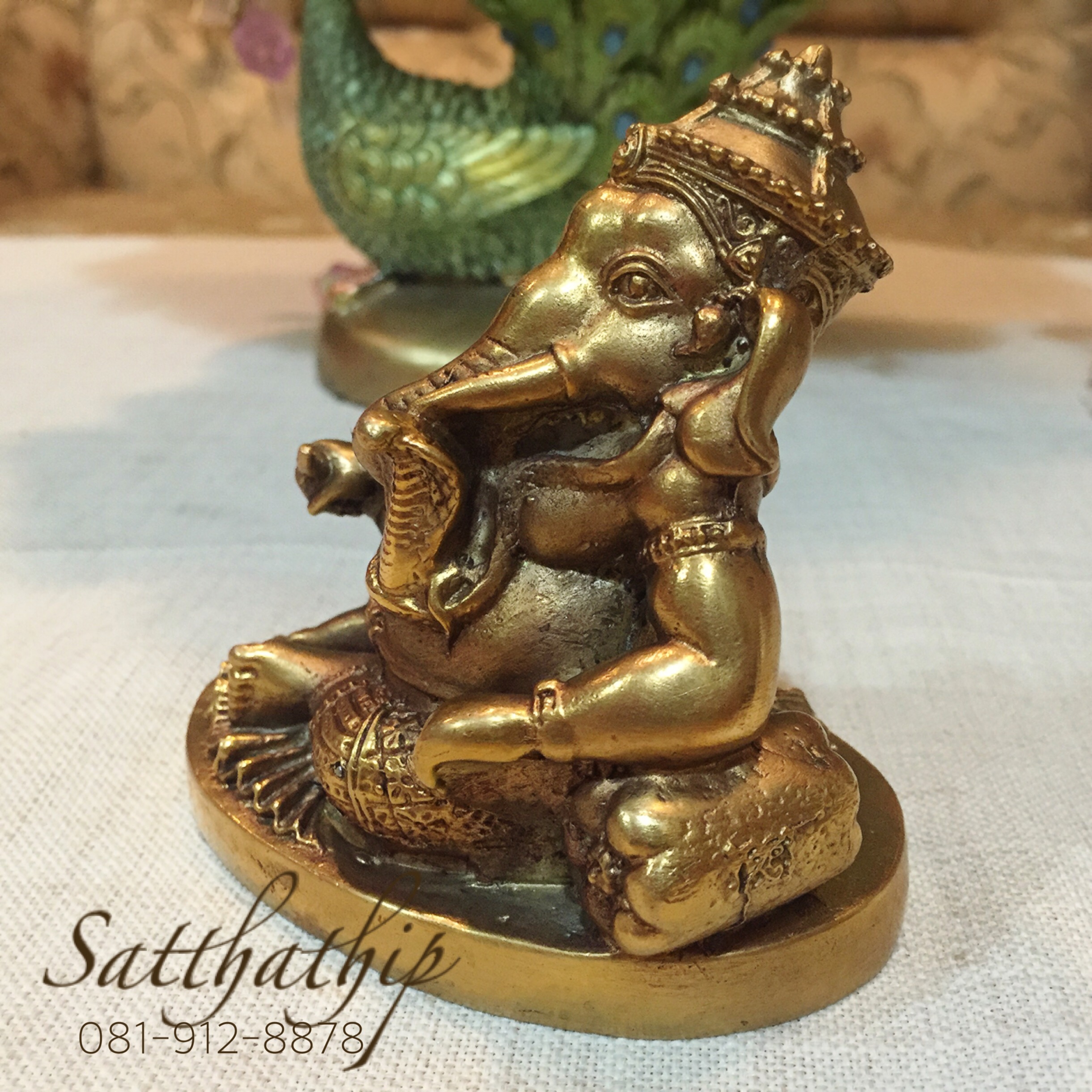 พระพิฆเนศ ปางเสวยสุข (ทองเหลือง) - Ganesha: Lord of Success