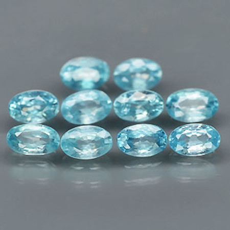 พลอยเพทายกัมพูชา (Zircon) 3.95 กะรัต 10 ชิ้น