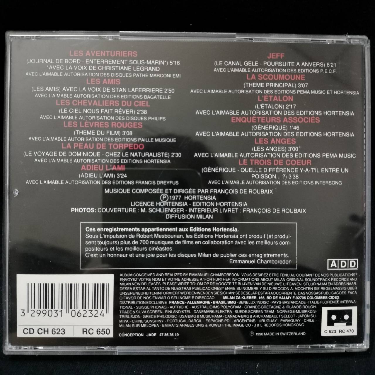 François De Roubaix – Les Plus Belles Musiques De Films De François De Roubaix Vol. 2 / SWITZERLAND / แผ่นดี