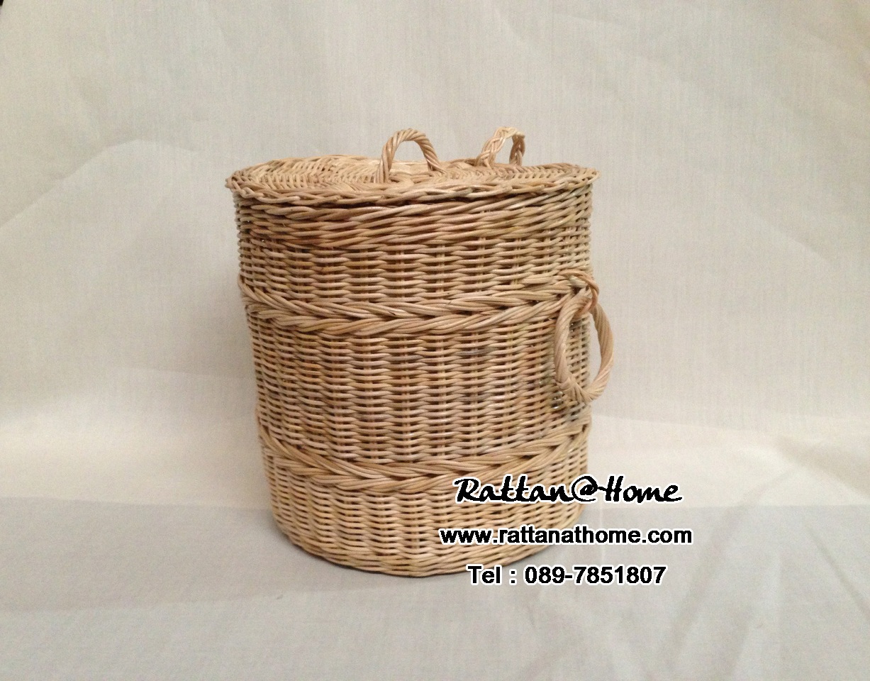ตัวอย่างตะกร้าผ้า หวายแท้ ถังหวายใส่ผ้า ตะกร้าผ้าซัก