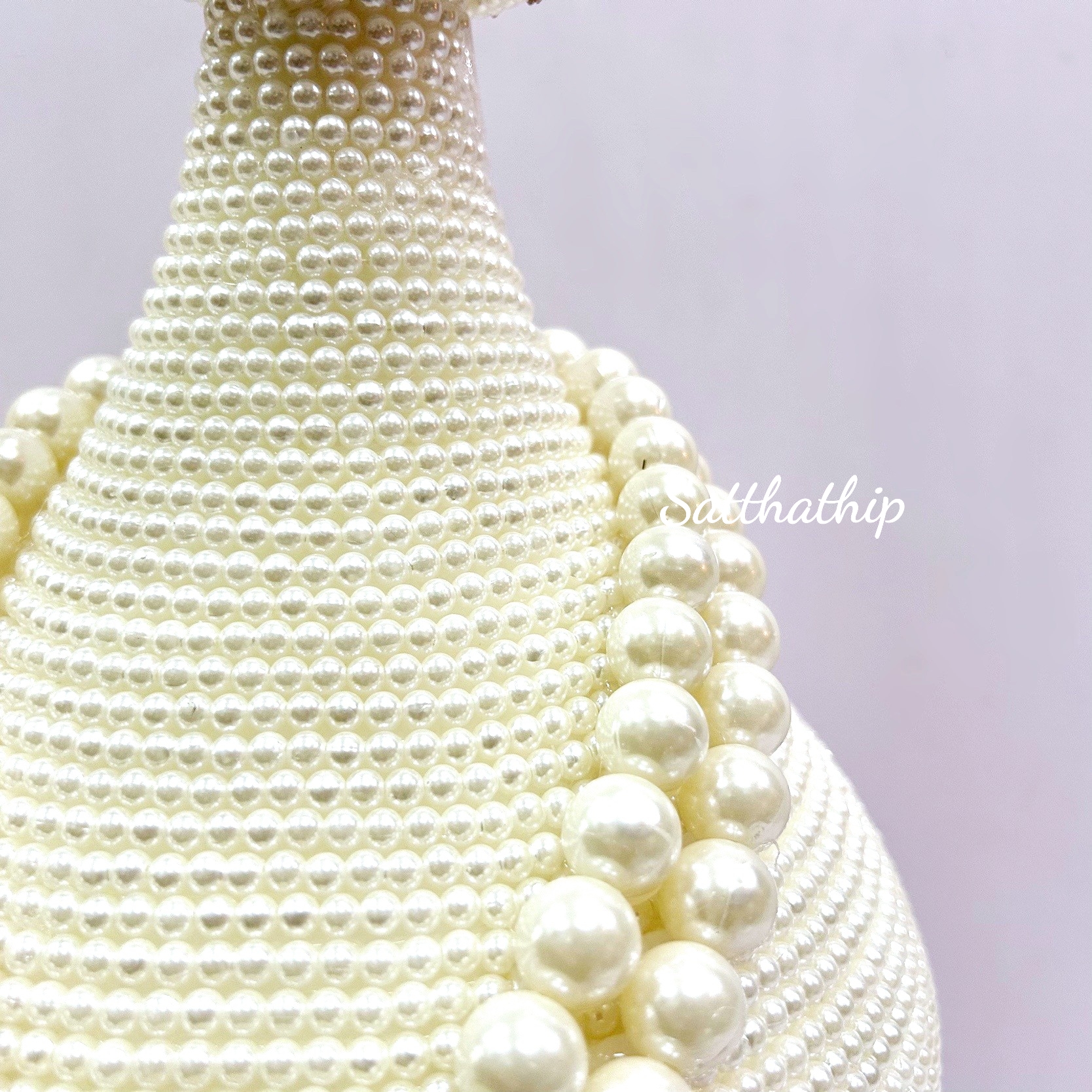 พานพุ่ม - พานพุ่มสักการะ - พานพุ่มเงินทอง - พานพุ่มสีขาว [8 นิ้ว/ 3,500บาท/คู่]