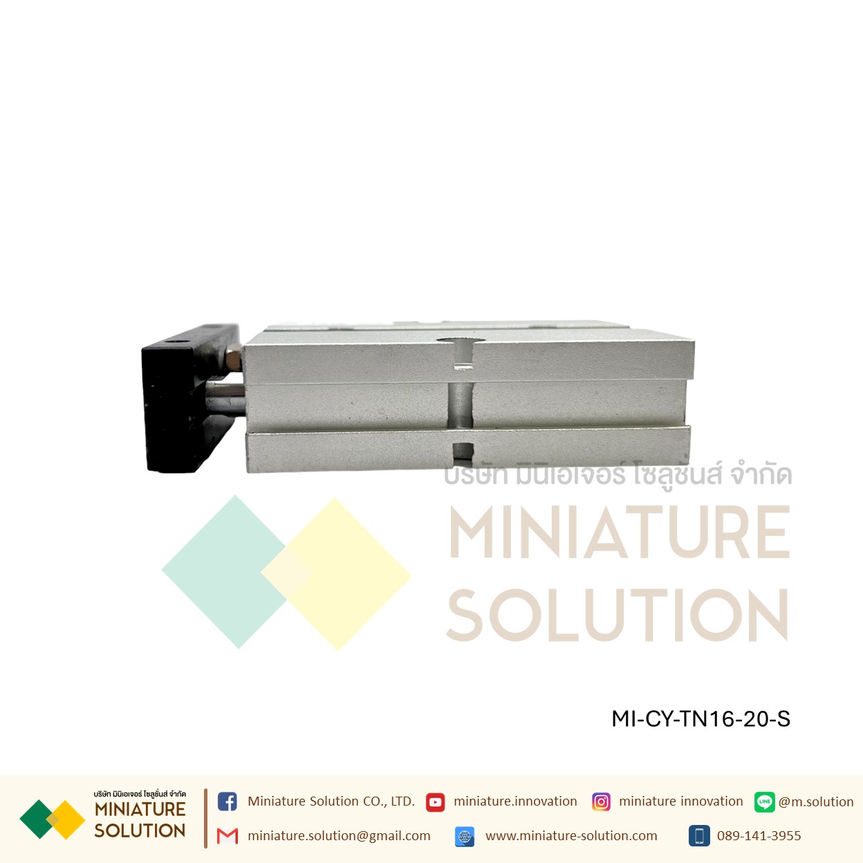 TN16 Series กระบอกสูบลมนิวเมติก 16 มม. กระบอกสูบเพลาคู่ pneumatic double rod double shaft cylinder M5X0.8 ก้านสูบคู่