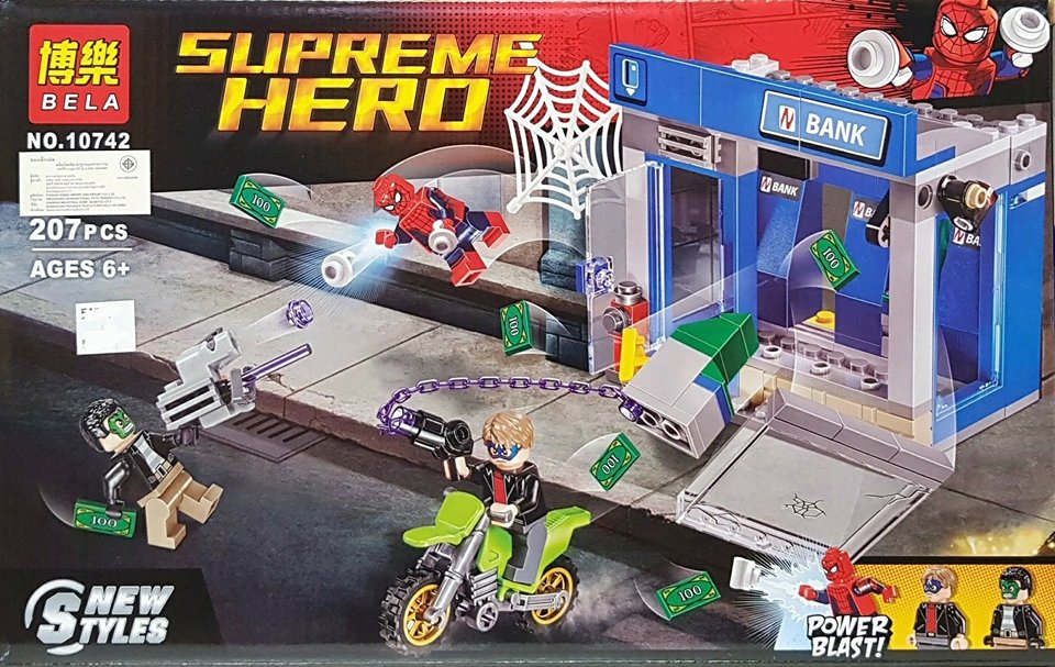 เลโก้จีน BELA.10742 ชุด Spiderman ATM Heist Battle
