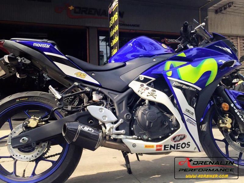 ท่อ M4 STREET SLAYER (shorty) carbon สลิปออน สำหรับ R3 (For Exhibition only)