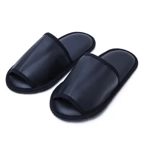 รองเท้าสลิปเปอร์ หนัง PVC หัวเปิด เทา/ดำ/น้ำตาล ที.พี.พี TPP011