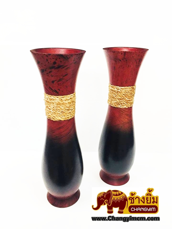 แจกันโค้ง สูง 14 นิ้ว ( คาดเชือก )