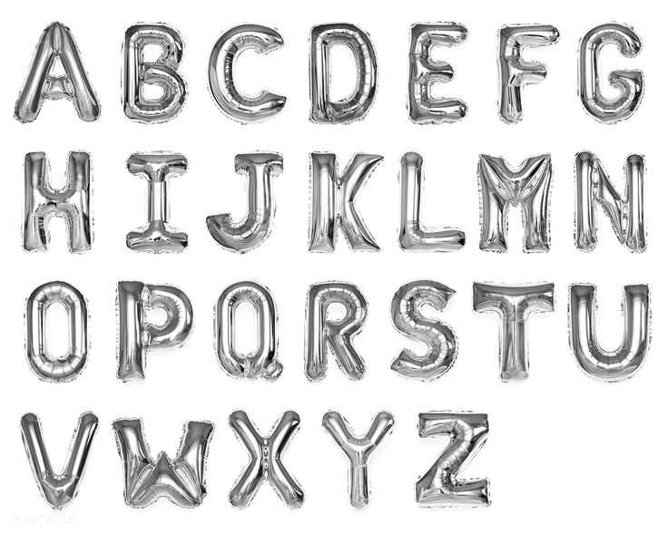 ลูกโป่งฟอยล์ตัวอักษร A-Z Alphabet 40-inch Silver Foil Balloon (no-helium)(1/PCS)