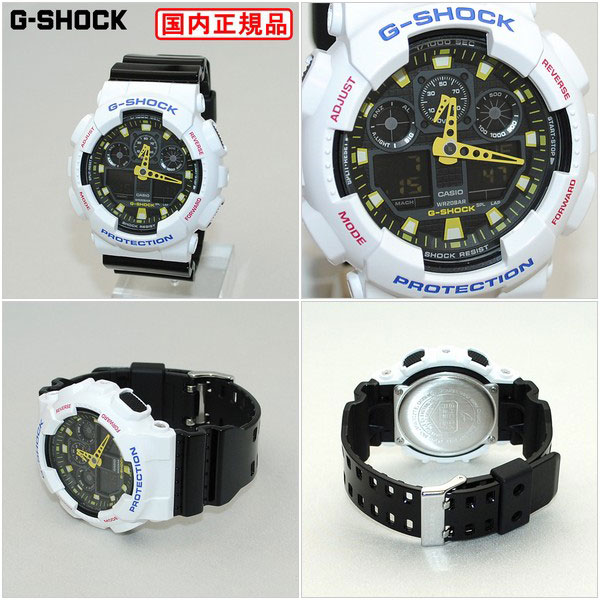 CASIO G-SHOCK นาฬิกาข้อมือ นาฬิกากันน้ำ นาฬิกาของแท้ ประกันศูนย์ CMG 1 ปี รุ่น GA-100CS-7A