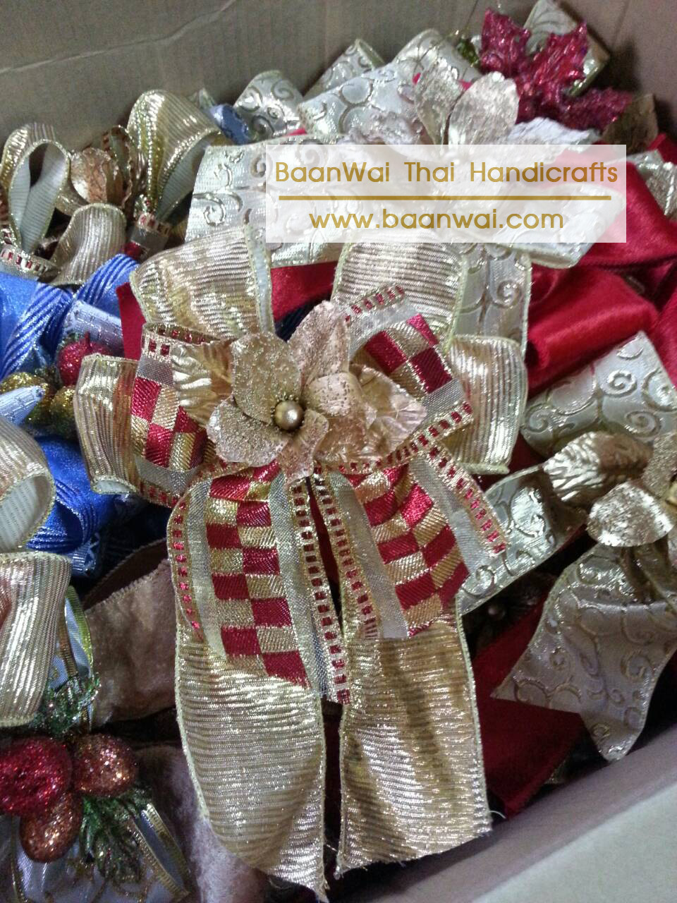 "งานตัวอย่าง" รับทำโบว์ติดกระเช้า โบว์ติดของชำร่วย โบว์ของขวัญ โบว์รางวัล โบว์ประกวด โบว์ติดรางวัล