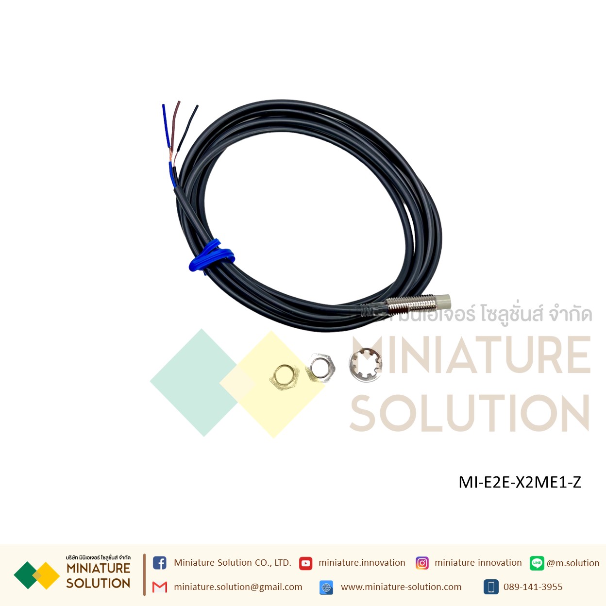 OMRON Proximity Sensor เซ็นเซอร์จับโลหะ ระยะจับ 2/10/14 มิล SIZE 8/18mm/M8 ไฟเลี้ยง 12-24 VDC PNP/NPN-NO