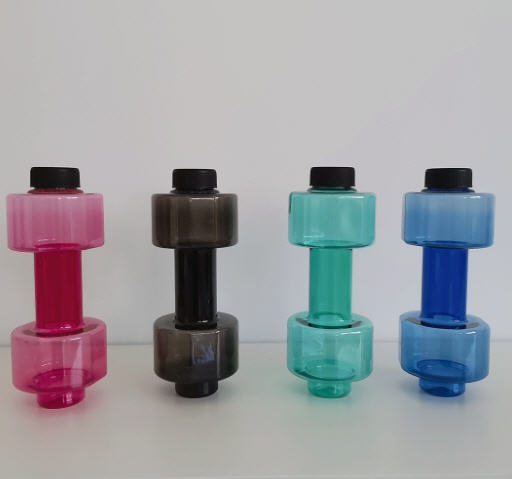 กระบอกน้ำดัมเบล,กระบอกน้ำพลาสติก