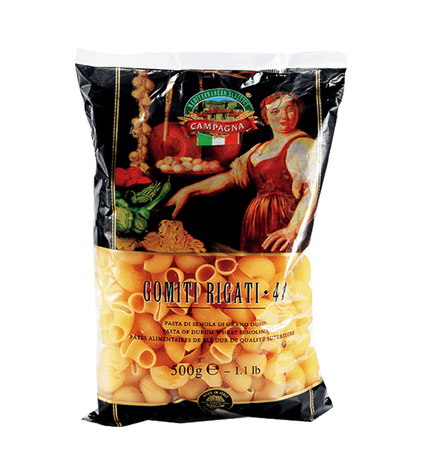 เส้นพาสต้า Gomiti Rigati เบอร์41 ตรา Campagna ขนาด 500 กรัม (05-3222)
