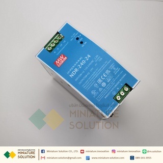 Mean Well รุ่น NDR-240-24 DIN Rail Power Supply, 24V dc Output Voltage, 3.2A Output Current