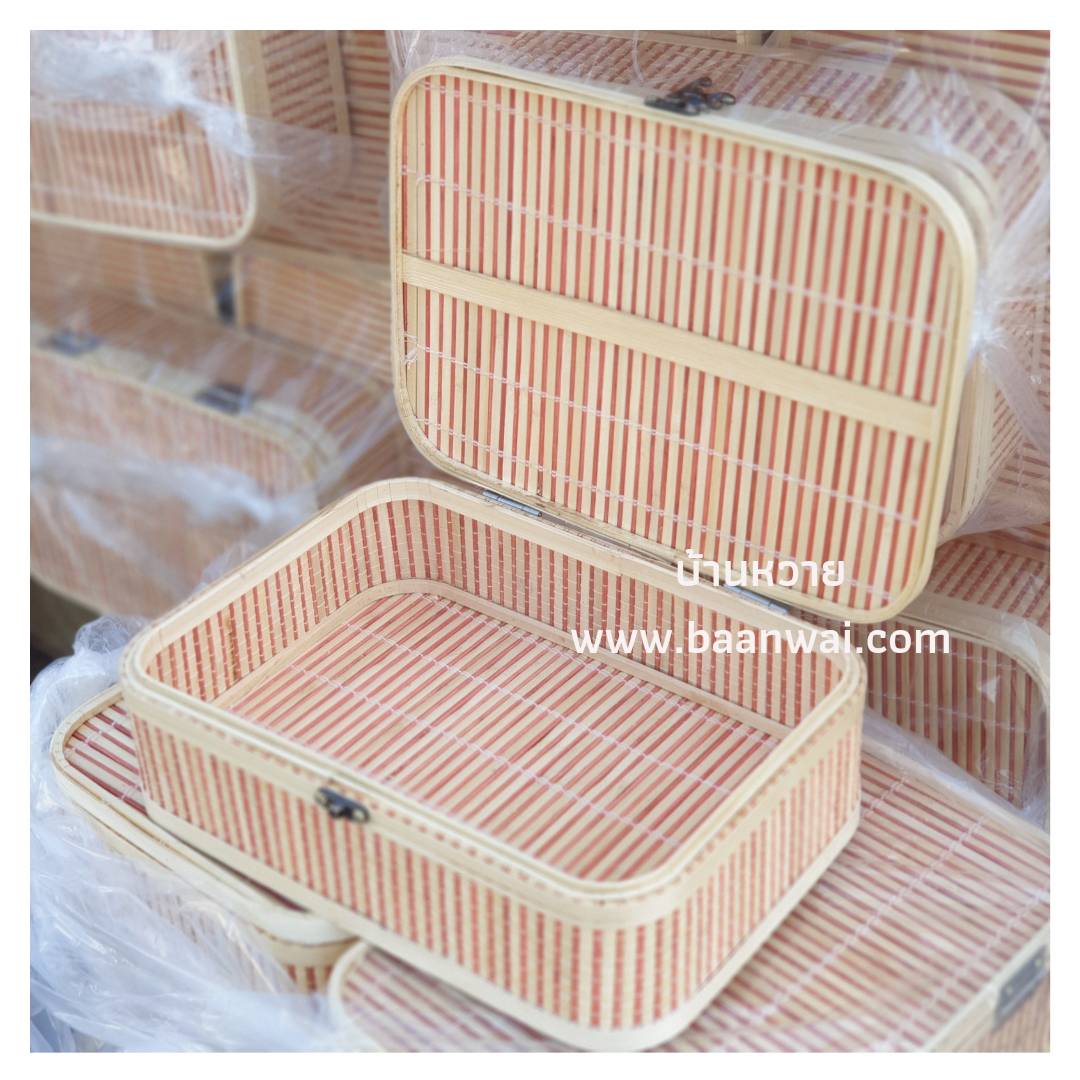 กล่องเสื่อไม้ไผ่ กล่องไม้ไผ่