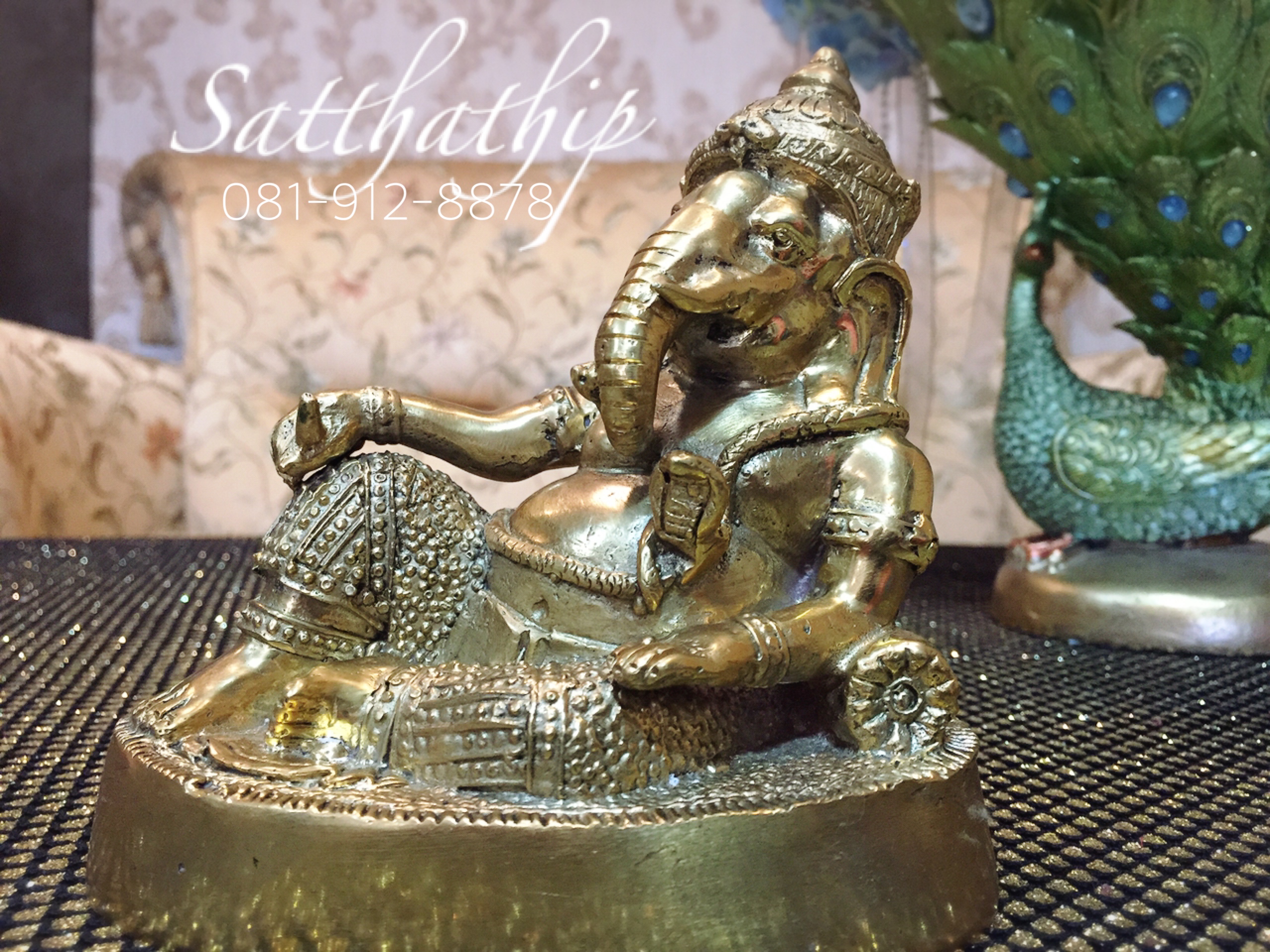 พระพิฆเนศ ปางเสวยสุข (ทองเหลือง) - Ganesha: Lord of Success