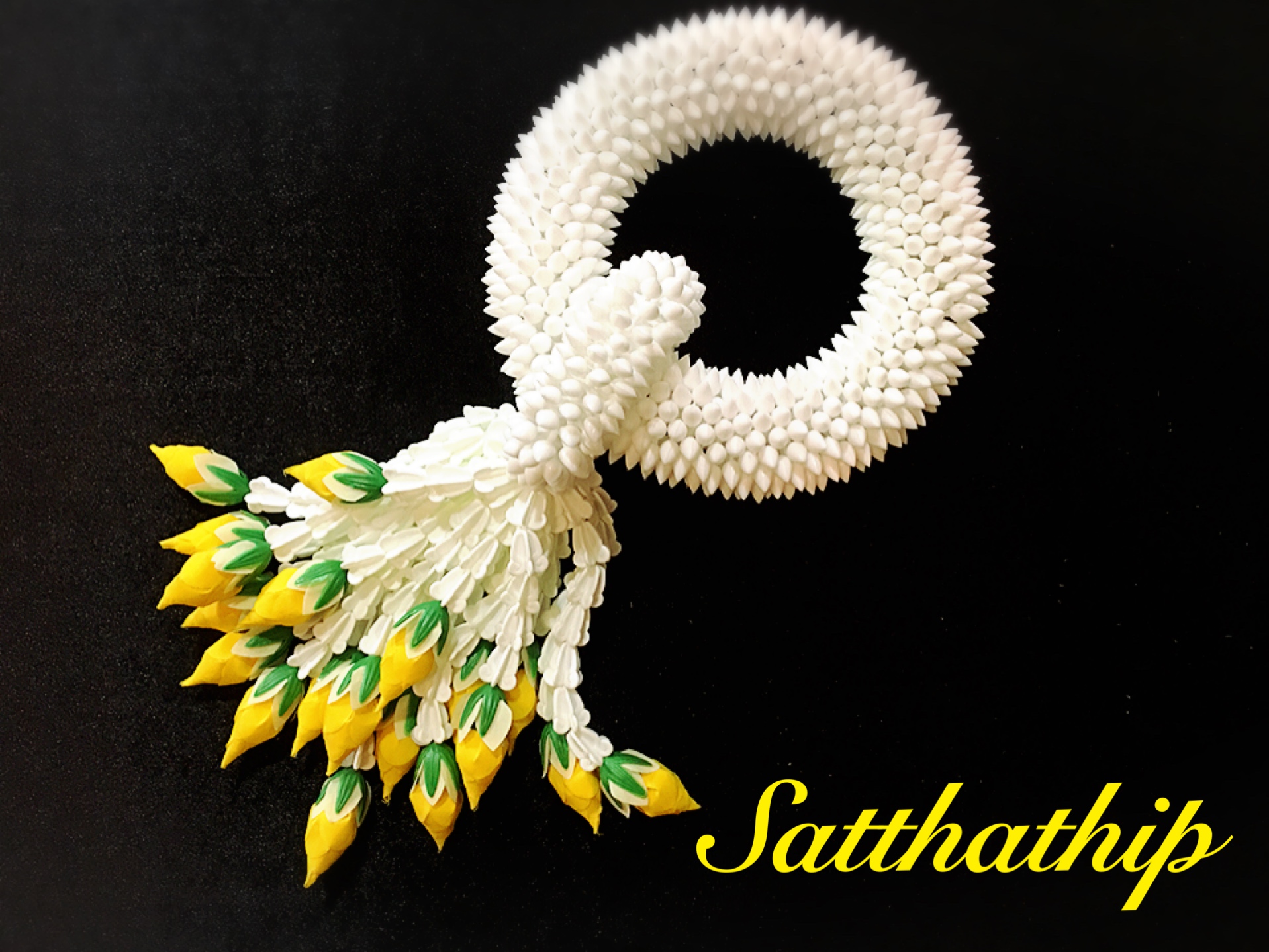 พวงมาลัยดอกพุด - พวงมาลัยดอกพุดประดิษฐ์ - พวงมาลัยประดิษฐ์