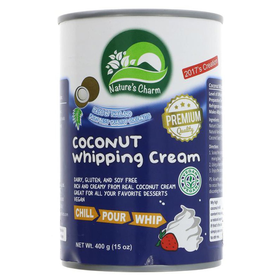 Coconut Whipping Cream วิปปิ้งครีมมะพร้าว ตรา Nature's Charm ขนาด 400 ml. (02-7318)