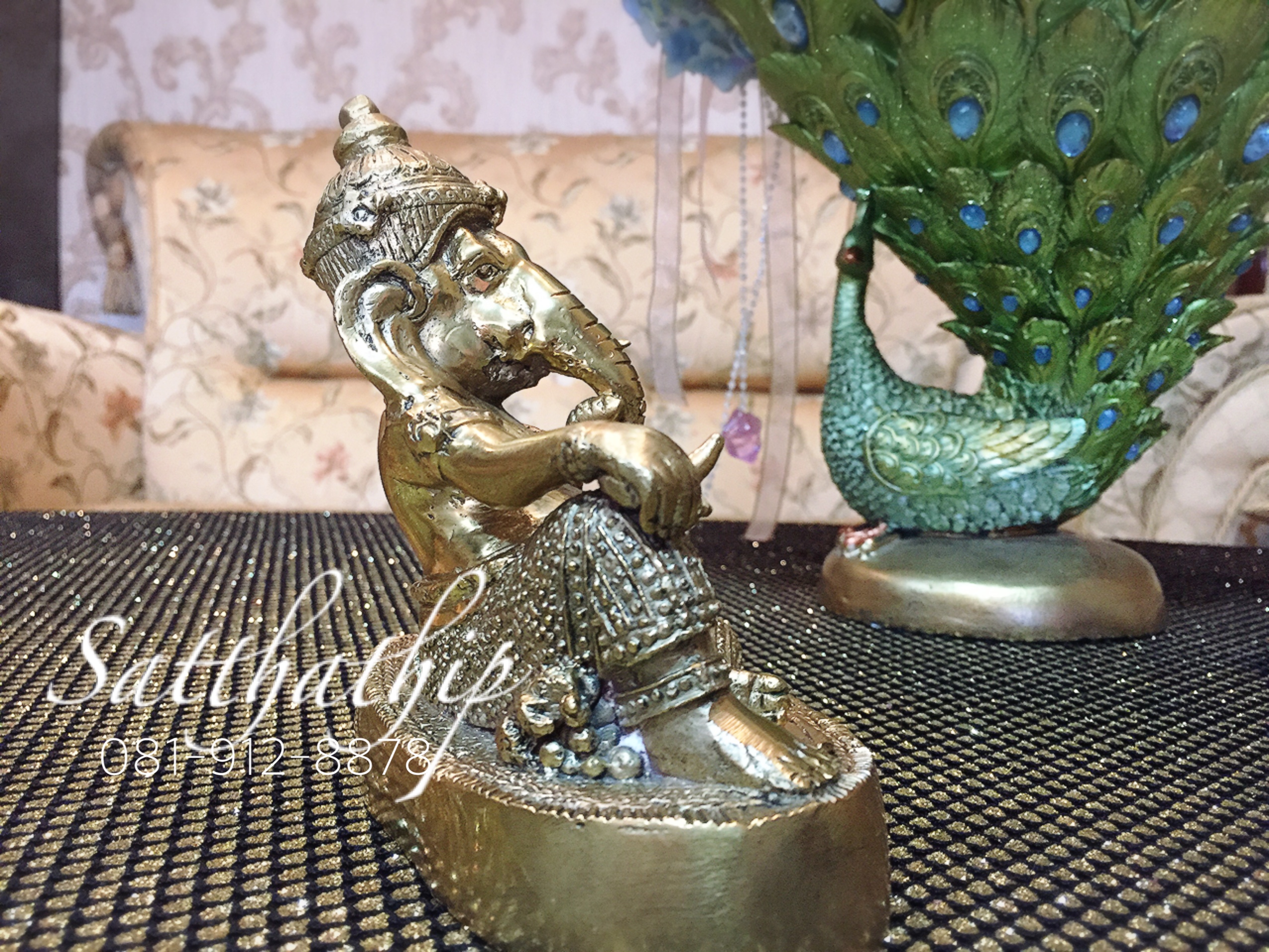 พระพิฆเนศ ปางเสวยสุข (ทองเหลือง) - Ganesha: Lord of Success